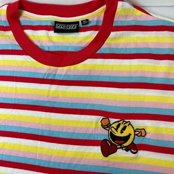 PacMan| XLarge| Unisex| Striped| Cotton| Retro| Y2K - Picture 8 of 11